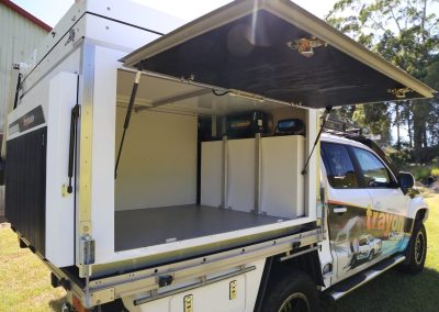 traymate aluminium camping canopy VW Amarok with storage