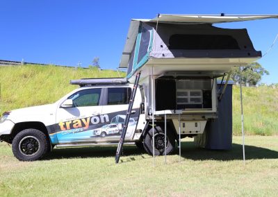 traymate aluminium camping canopy VW Amarok setup campsite